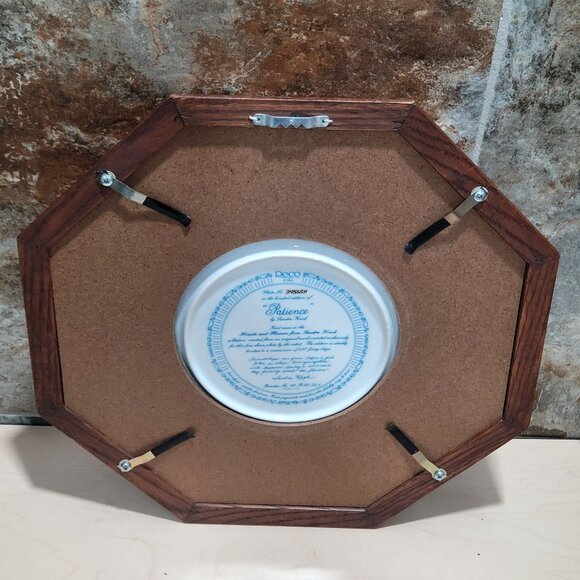 Vintage Framed Decorative Plate Patience Sandra Kuck Wall Hanging Decor - Picture 4 of 11